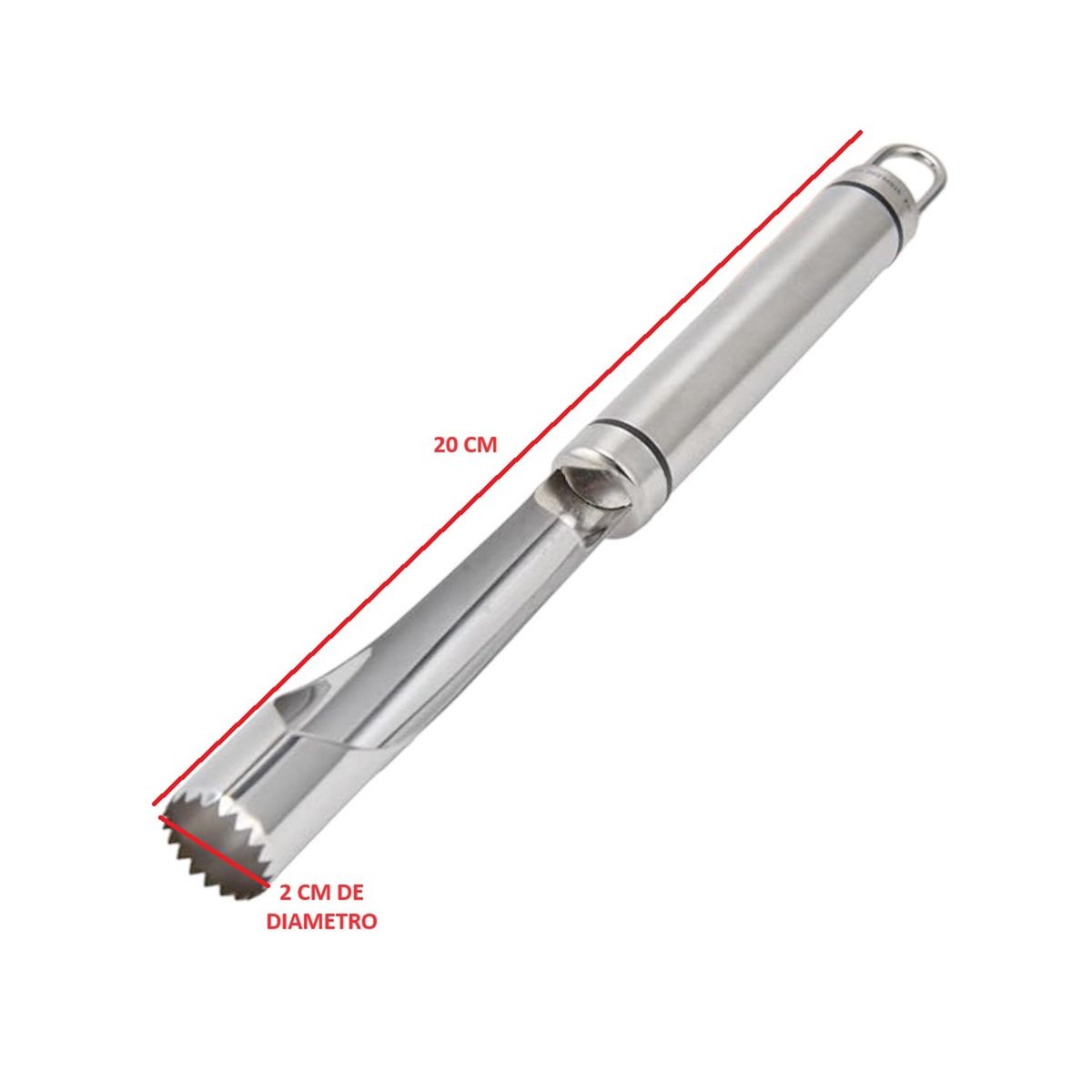 GENERICO - descorazonador de frutas acero inoxidable auhecador