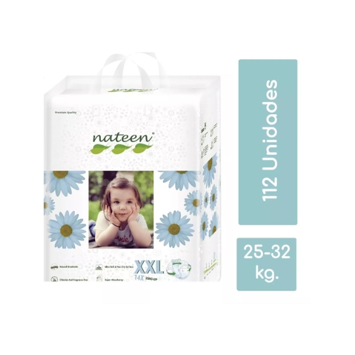 NATEEN - Pañal Nateen Premium XXL 112 unidades