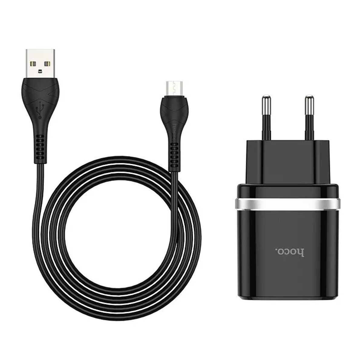 HOCO - Cargador Micro USB hoco C12q 3.0 negro