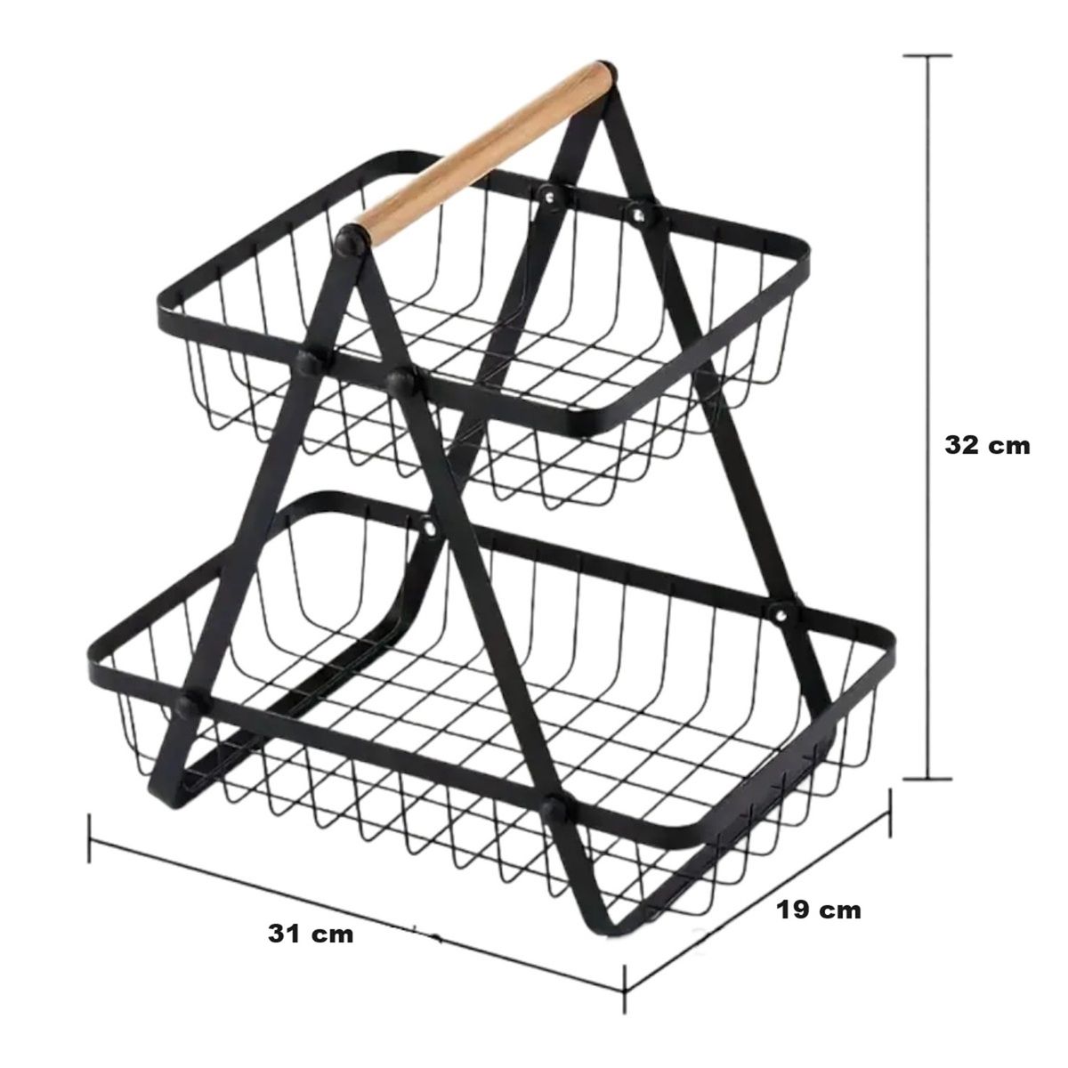 GENERICO - frutero mesa estante 2 niveles para frutas verdulero