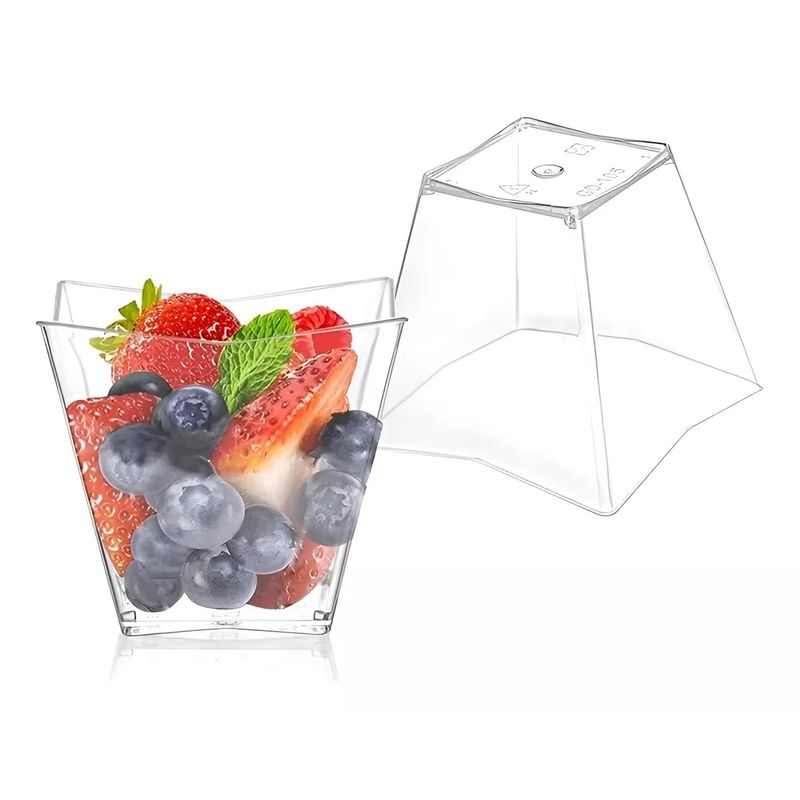 Pasteleria - X20 Vasos Plasticos Pocillos Para Postres Vasos Shot 80ml