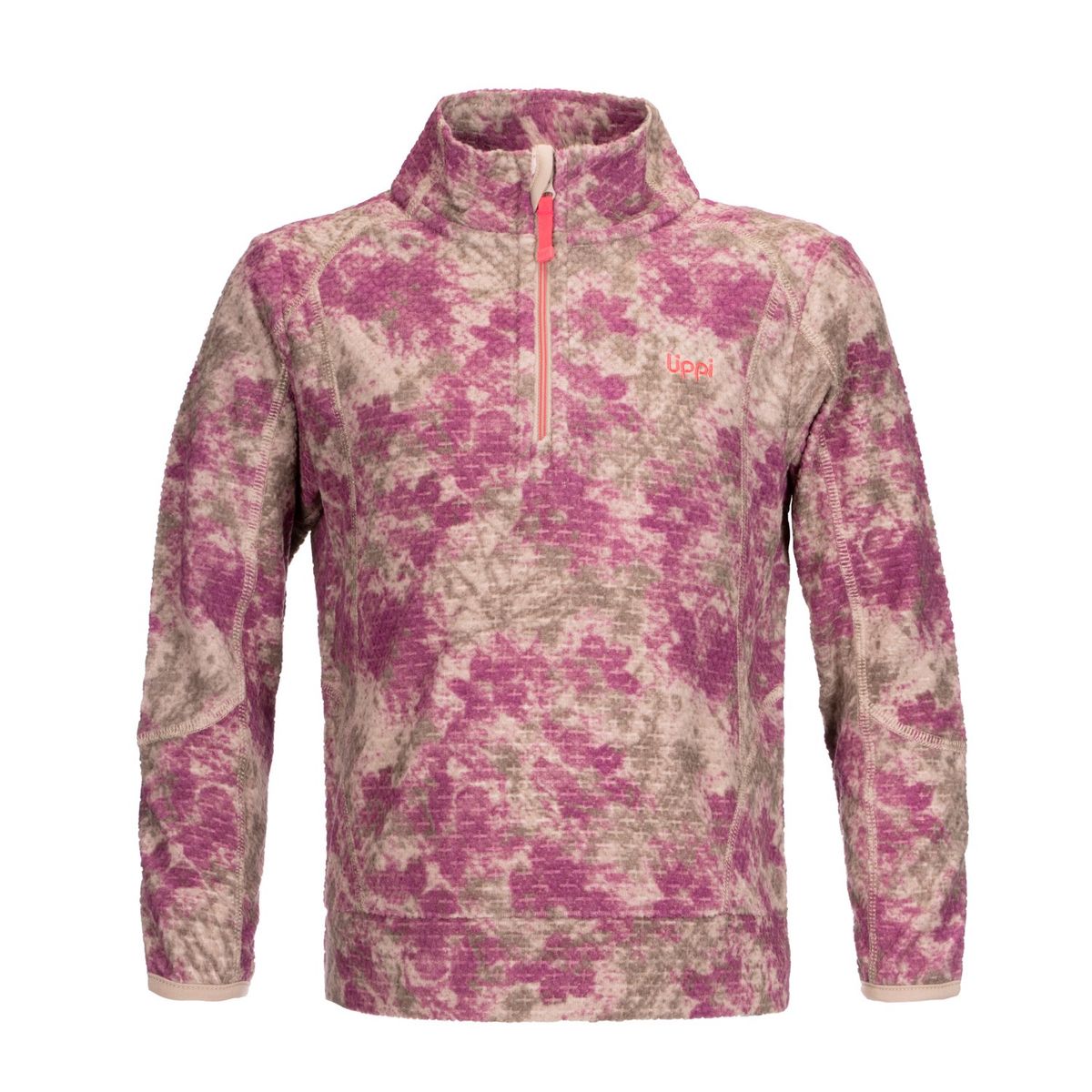 LIPPI - Poleron Niña Saltamontes Nano-F 1/4 Zip Print Crema Lippi