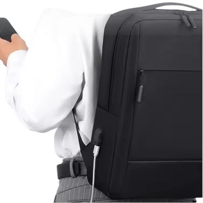 Imagen 2 del producto Mochila Notebook Oficina Impermeable USB Unisex Negro