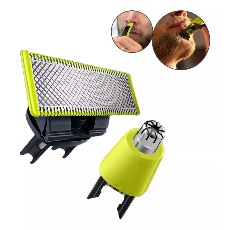 KUANGYE - Repuesto Cuchilla + Afeitadora Vello Nasal Para Philips Oneblade