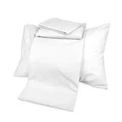TEXTIL RANCO - Juego de Sábanas 200 hilos 2 Plazas Blanco -