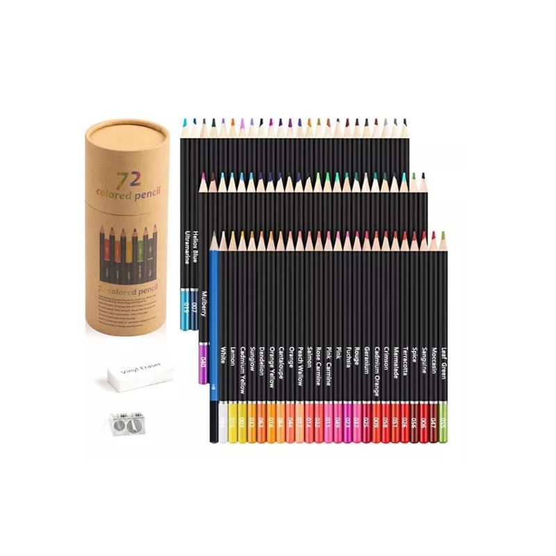 GENERICO - Set De Arte 72+3 Pzs Lápices De Color Profesional Dibujo