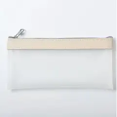 GENERICO - Estuche Para Lápices Transparente Modelo Nórdico - Crema