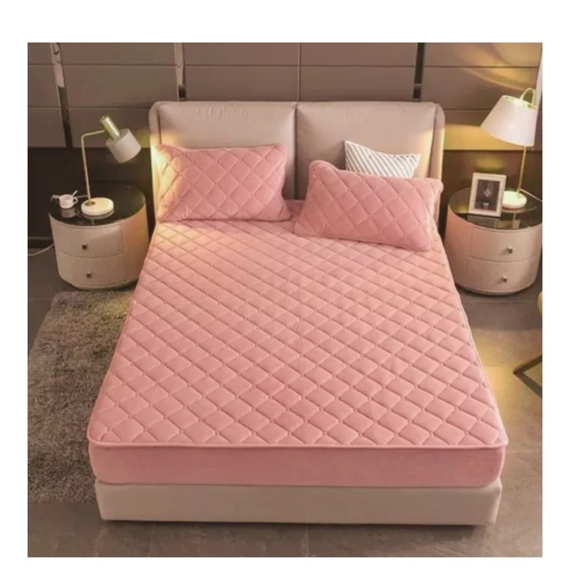 GENERICO - Cubre Colchón 2 Plazas Impermeable Más Fundas Para Almohadas