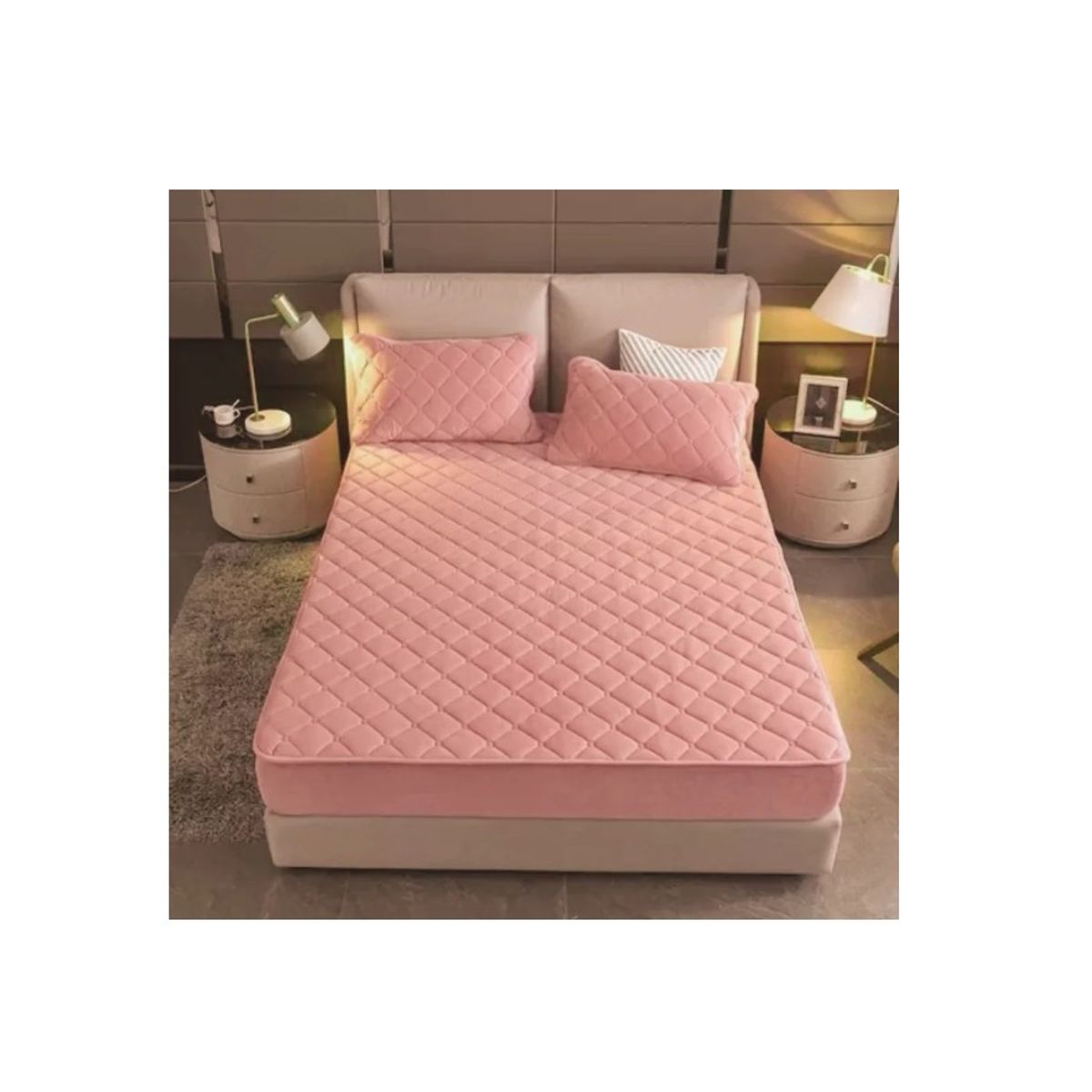 GENERICO - Cubre Colchón 2 Plazas Impermeable Más Fundas Para Almohadas