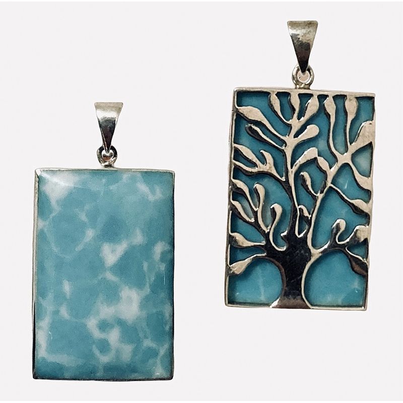 TAETHAI - Colgante de plata 925 con piedra Howlita