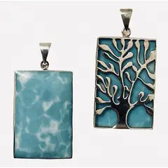 TAETHAI - Colgante de plata 925 con piedra Howlita