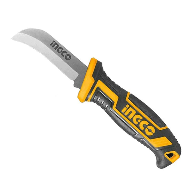 INGCO - Cuchillo Pelacables Curvo 200mm Ingco Hpk82001