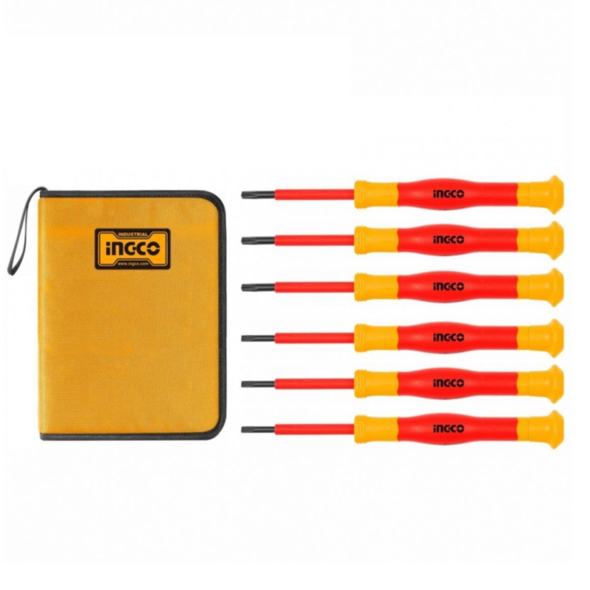INGCO - Kit Juego Destornilladores De Precision Aislados 6 Pcs Ingco