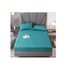 GENERICO - Cubrecolchon 2.5 Pl + 2 Fundas De Almohada (no Impermeable) Turquesa