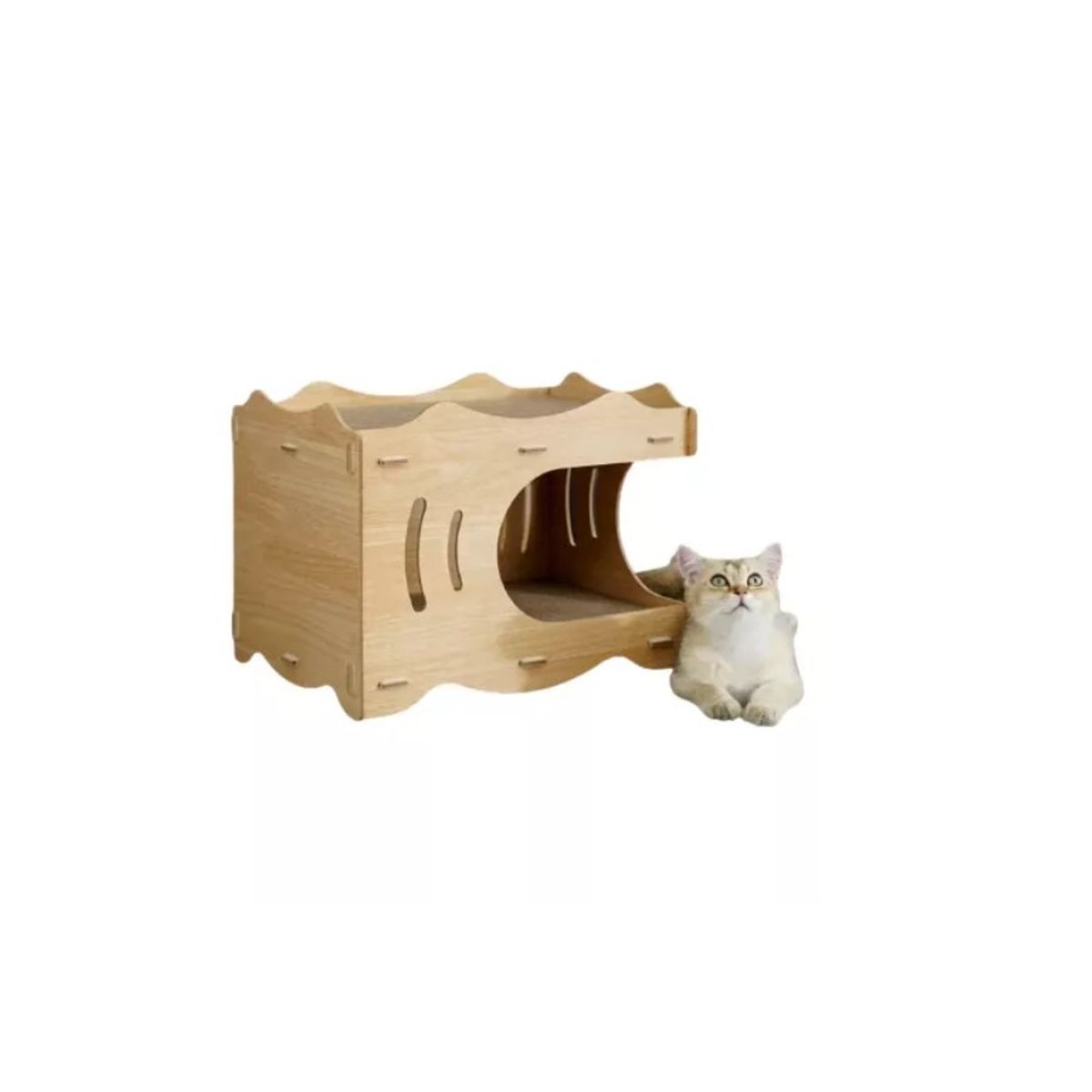 GENERICO - Rascador Estilo Casa Cueva Para Gatos Xl Doble Rascador