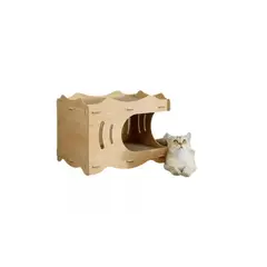 GENERICO - Rascador Estilo Casa Cueva Para Gatos Xl Doble Rascador