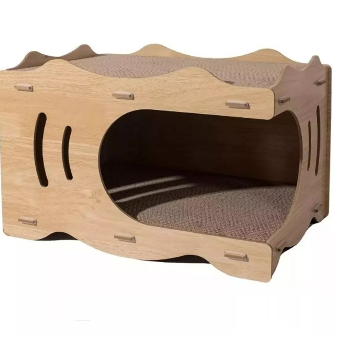 GENERICO - Rascador Estilo Casa Cueva Para Gatos Xl Doble Rascador