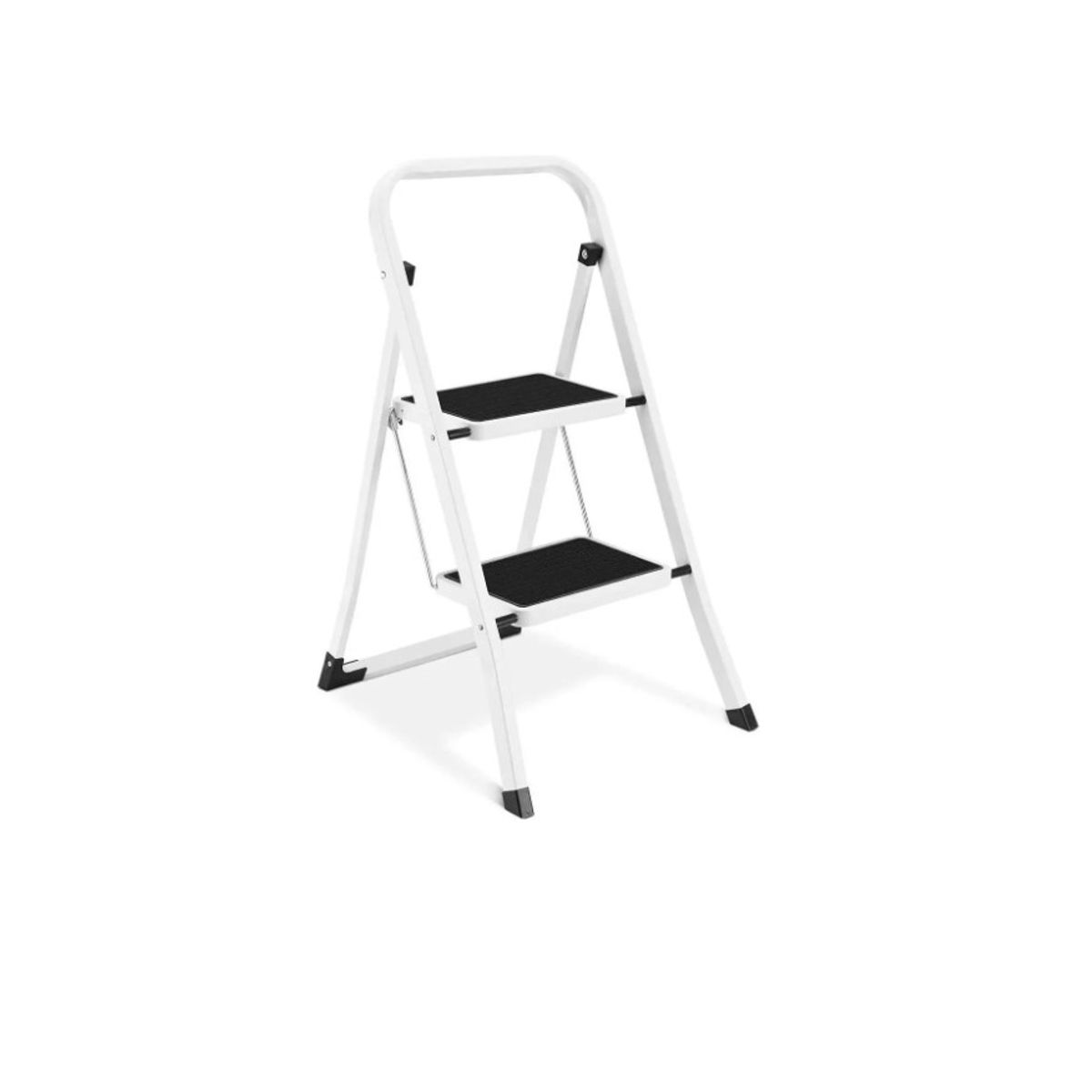 GENERICO - Escalera Multiuso 2 Peldaños Color Negro/Blanco