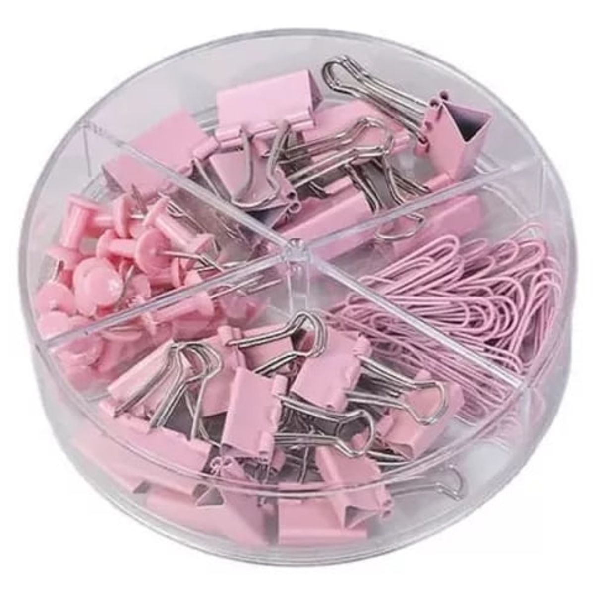 OSITO - Kit Oficina Kawaii 144 Piezas: Tachuelas, Clips, Grapadoras