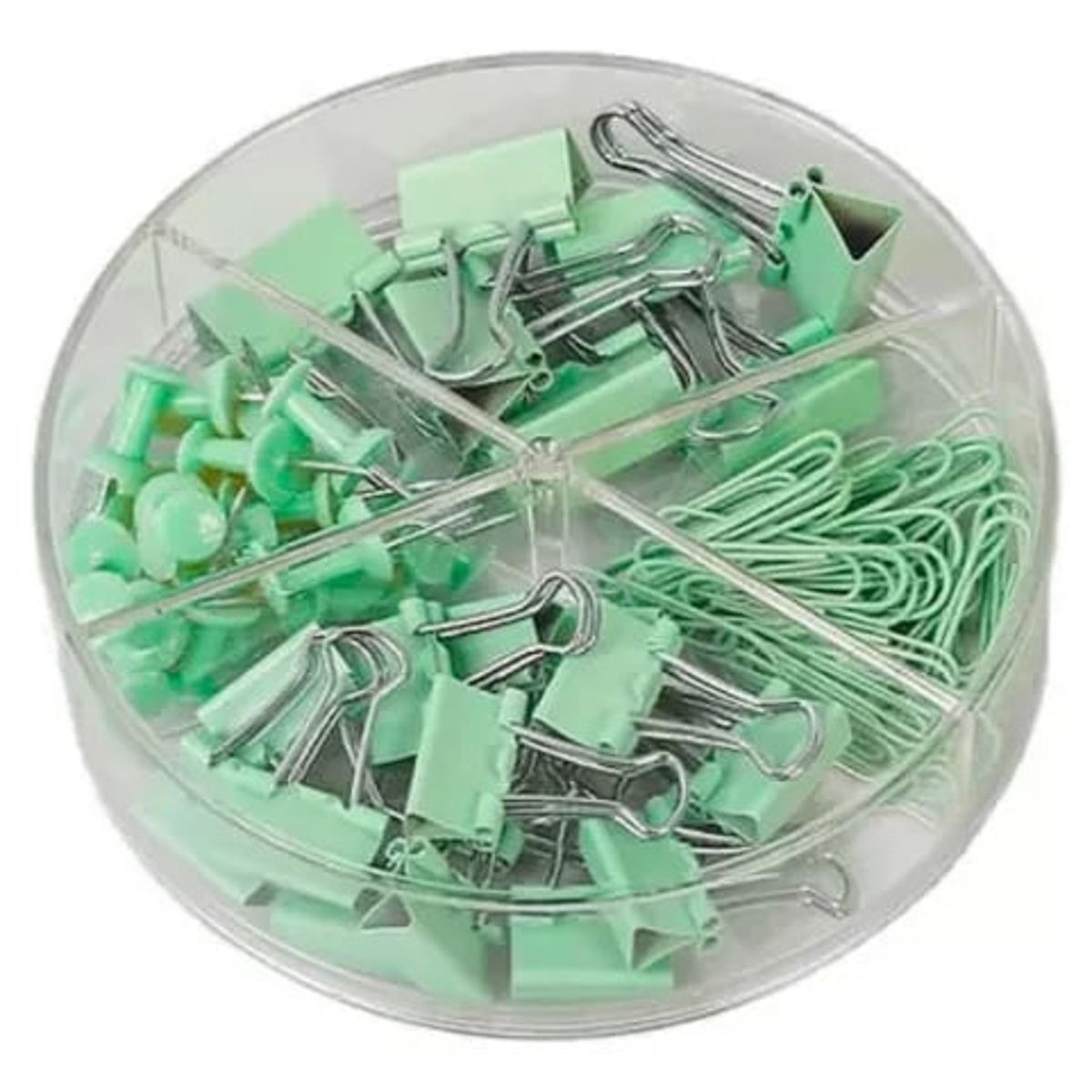 OSITO - Kit Oficina Kawaii 144 Piezas: Tachuelas, Clips, Grapadoras