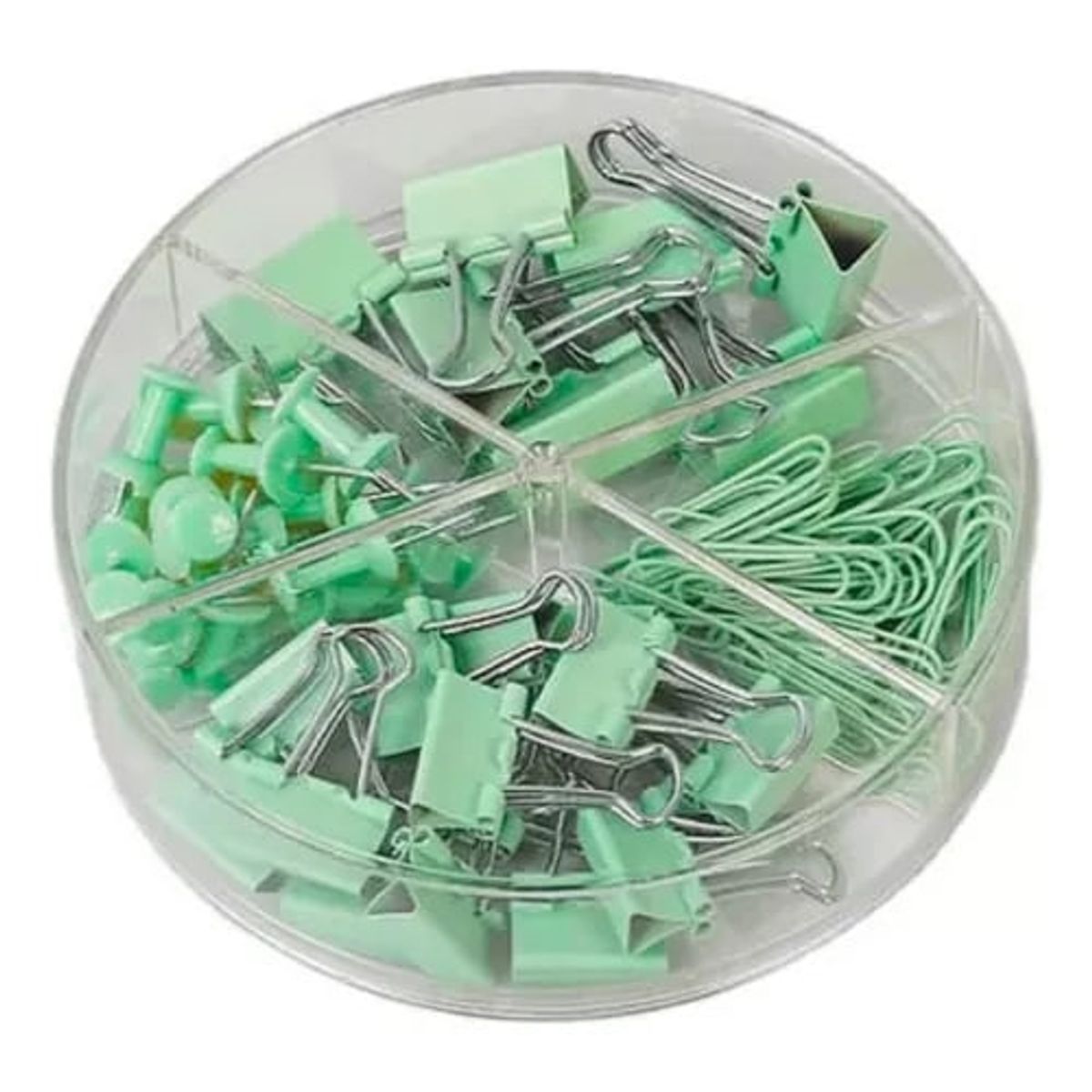 OSITO - Kit Oficina Kawaii 144 Piezas: Tachuelas, Clips, Grapadoras