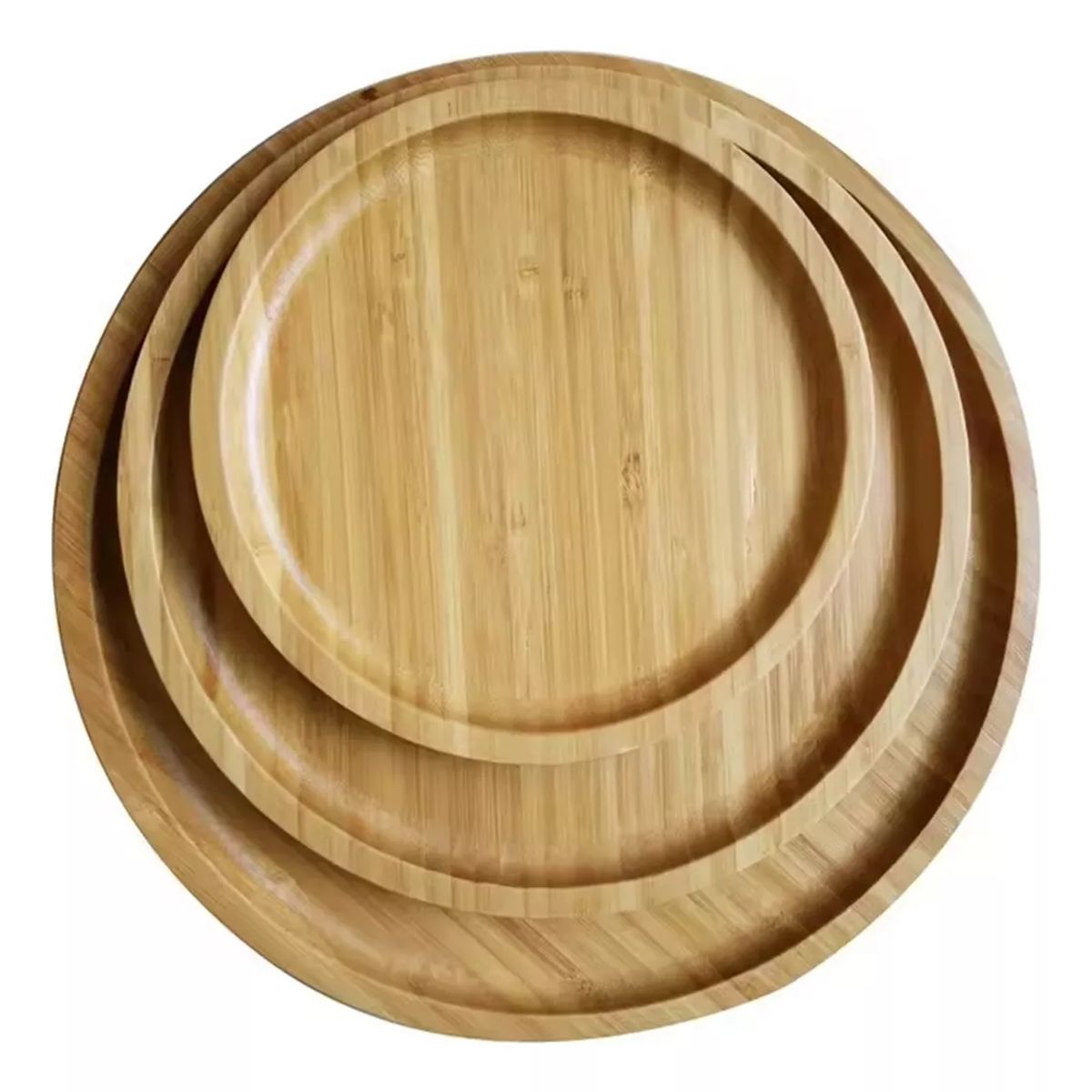 GENERICO - Set 3 Bandeja Para Desayunos Comida Bambu