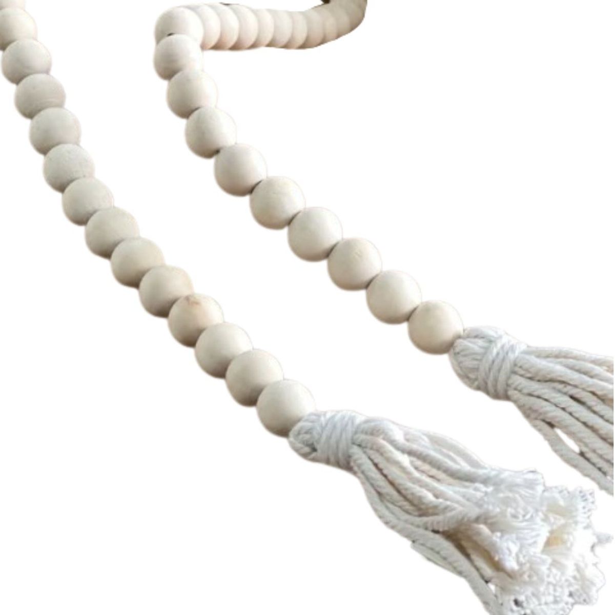 MANDIRHOME - Cuentas Borla De Madera Decorativa Crudo