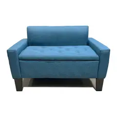 MUEBLES HVM - Mini Sillon Baul HVM Azul Petroleo