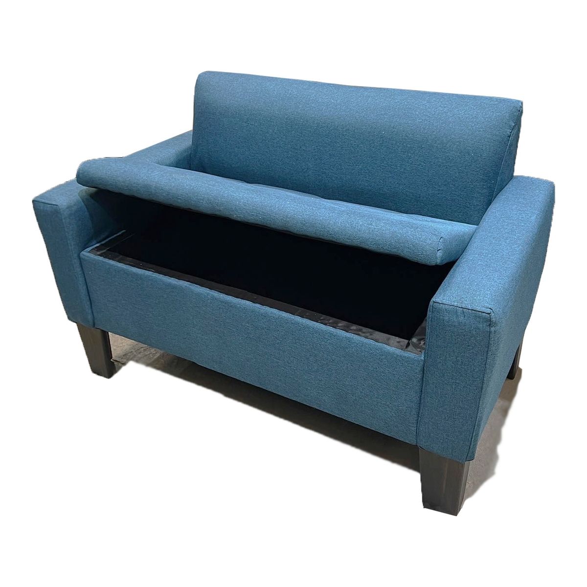 MUEBLES HVM - Mini Sillon Baul HVM Azul Petroleo