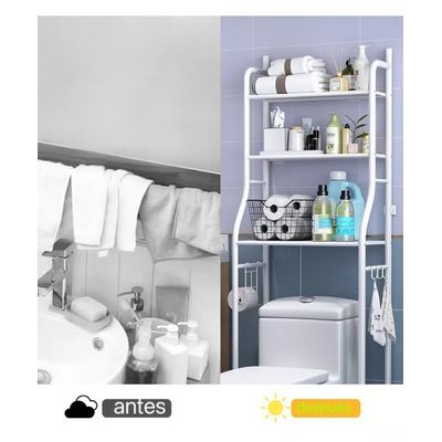 Imagen 2 del producto Estante Mueble Organizador Baño 3 Niveles Repisa Nanmao Color Blanco