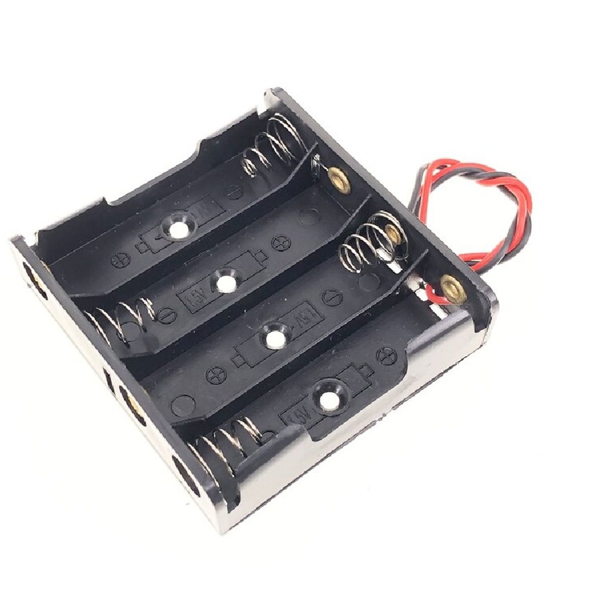 GENERICO - PortaPila AA doble A 4 Slot Compatible con Arduino