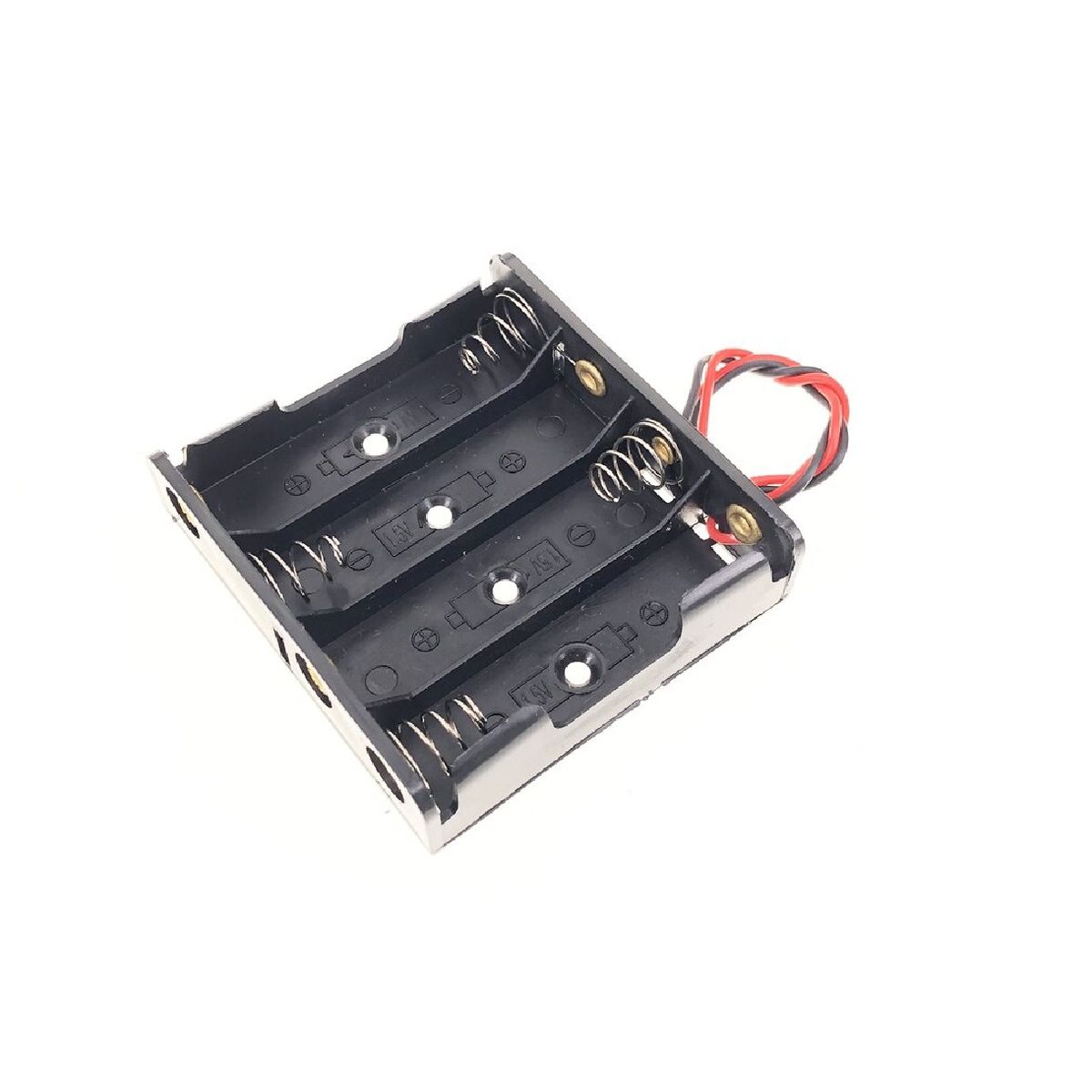 GENERICO - PortaPila AA doble A 4 Slot Compatible con Arduino