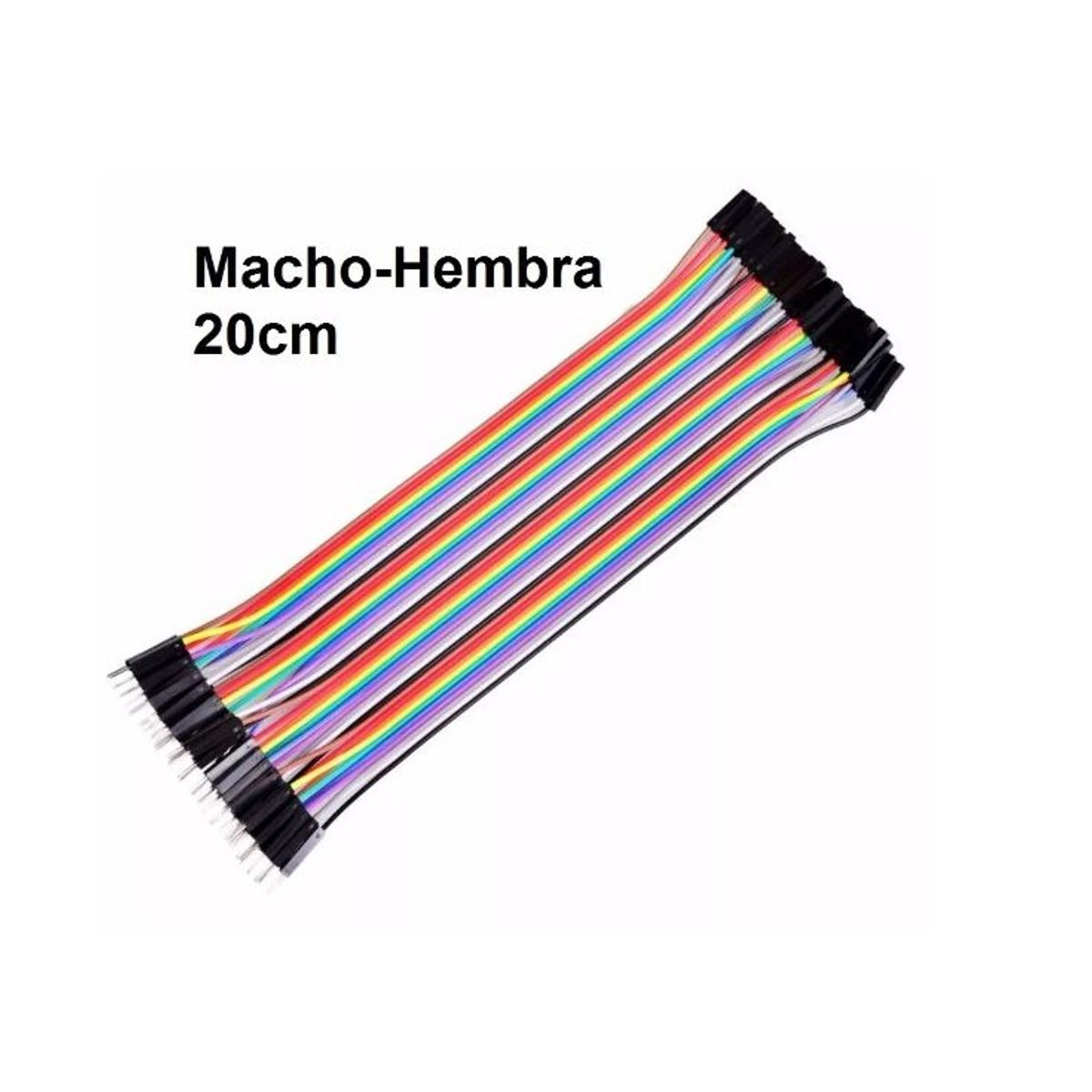 GENERICO - Kit 120 Cables Dupont 20cm compatible con Arduino y Protoboard