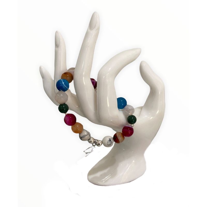 TAETHAI - Pulsera de plata 925 con Ágatas