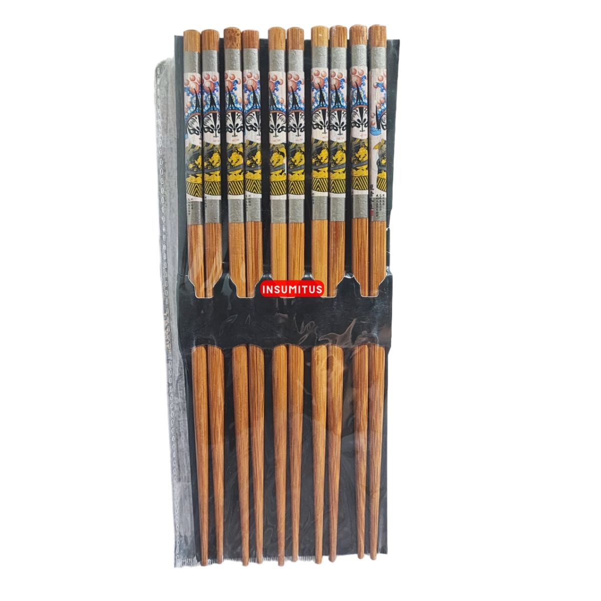 GENERICO - Palitos de Madera para Sushi Reutilizables 5 pares Insumitus