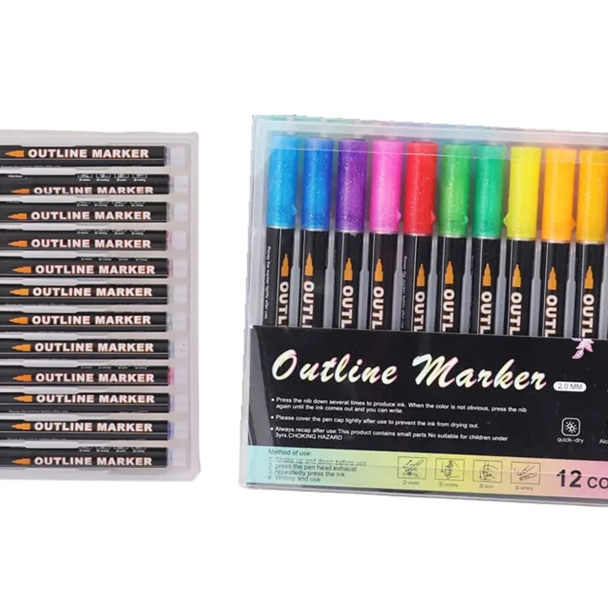 FOSKA - Set 12 marcadores de contorno lettering