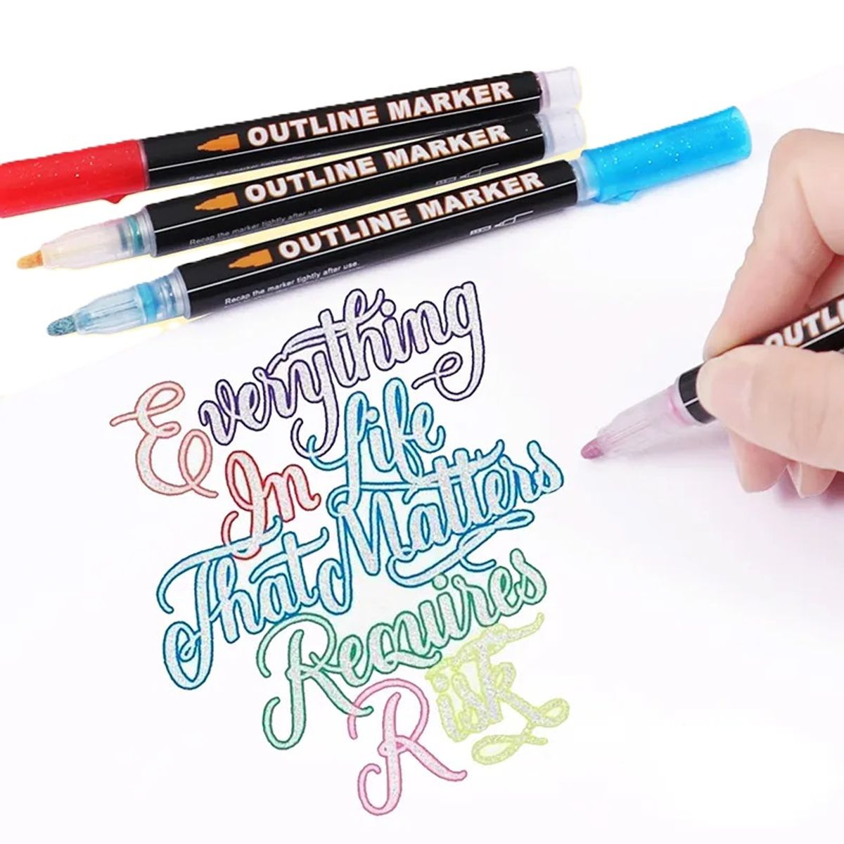 FOSKA - Set 12 marcadores de contorno lettering