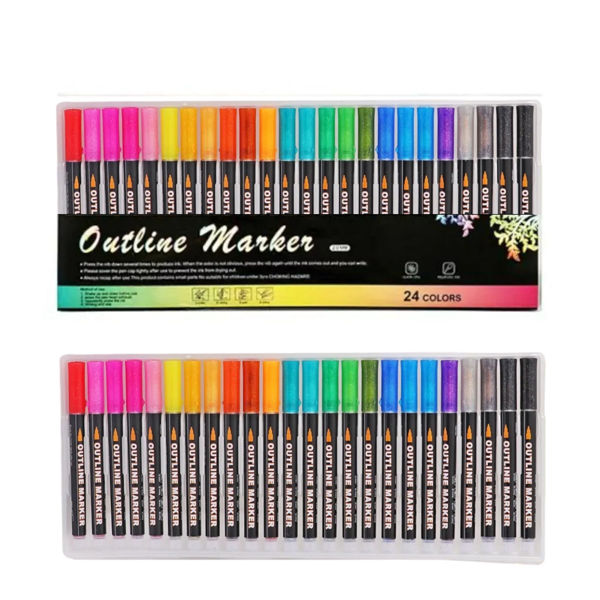 FOSKA - Set 24 marcadores de contorno lettering