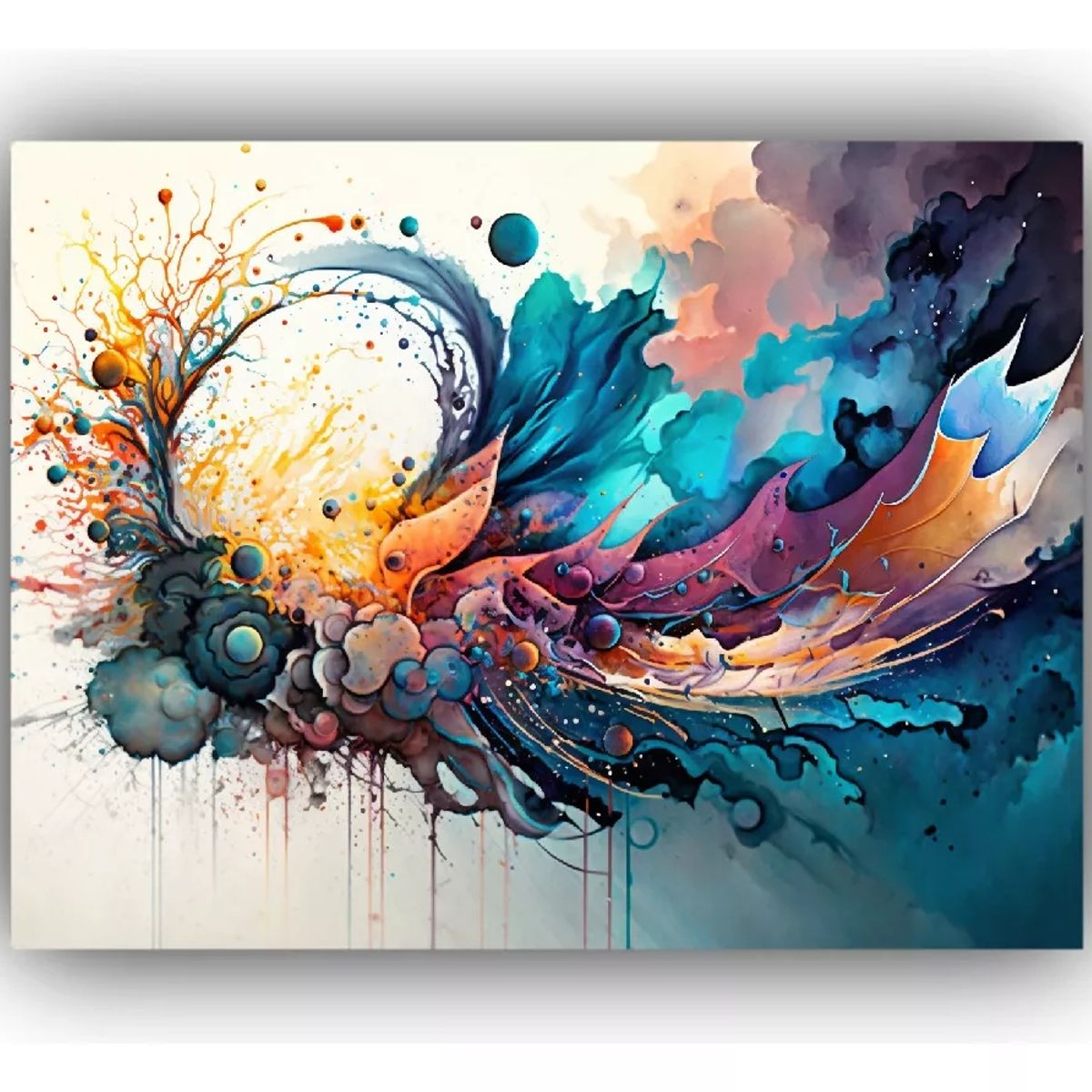 GENERICO - cuadro decorativo para living y pieza Arte Composicion Moderno 60x40cm