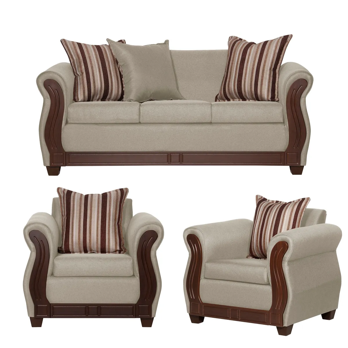 RUZAM MOBEL - LIVING ATENAS 3-1-1 BEIGE