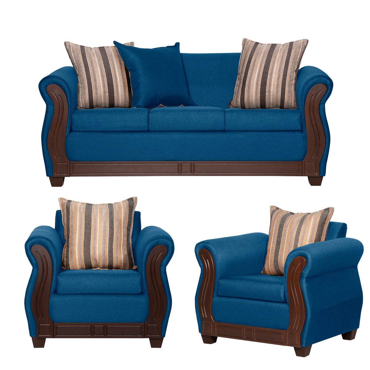 RUZAM MOBEL - LIVING ATENAS 3-1-1 AZUL