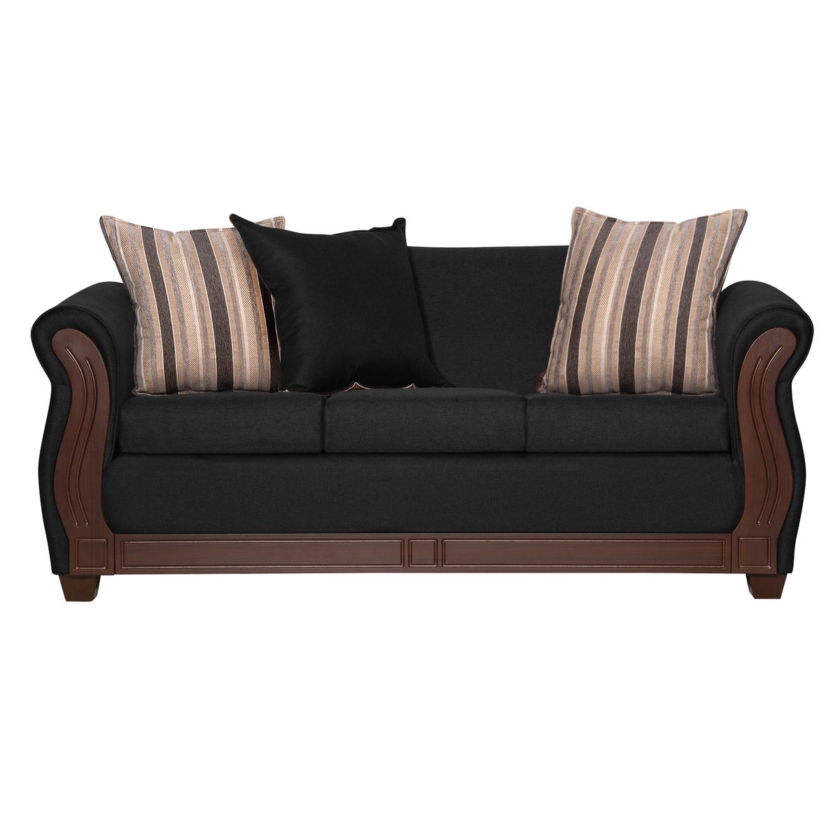 RUZAM MOBEL - SOFÁ ATENAS 3 CUERPOS NEGRO