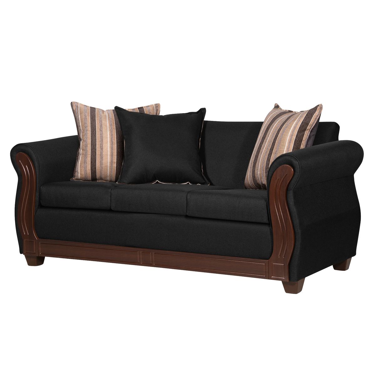 RUZAM MOBEL - SOFÁ ATENAS 3 CUERPOS NEGRO