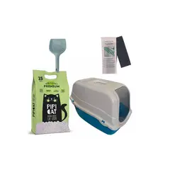 GENERICO - Baño Sanitario Romeo Para Gatos +1 Filtro+1 Pala+15 Kg Arena