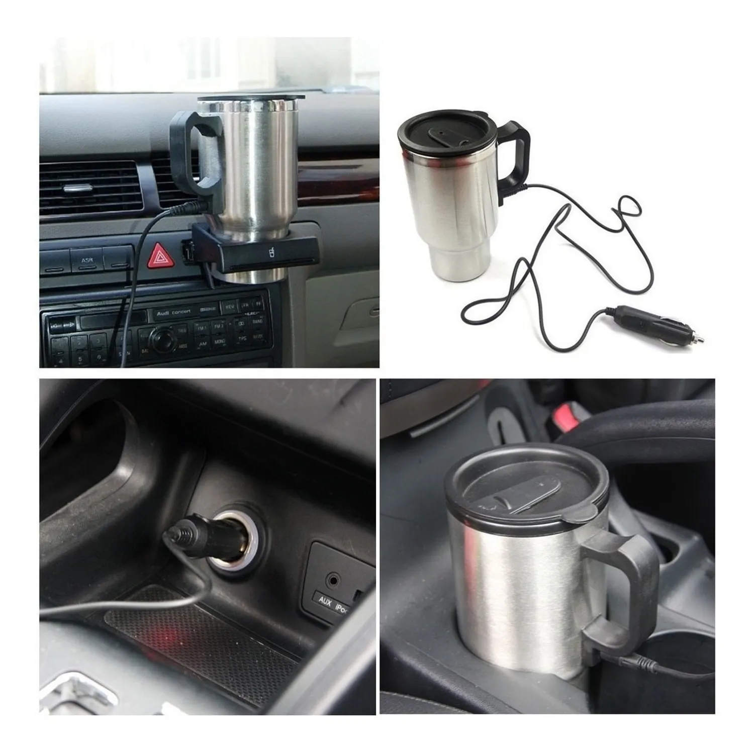 GENERICO Vaso Mug Termo Eléctrico Calentador Auto 12v Café Té |  falabella.com