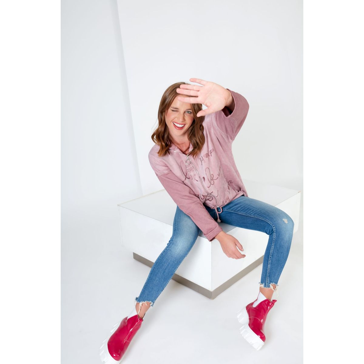 GENERICO - Botín PASSI Fucsia Suela Blanca