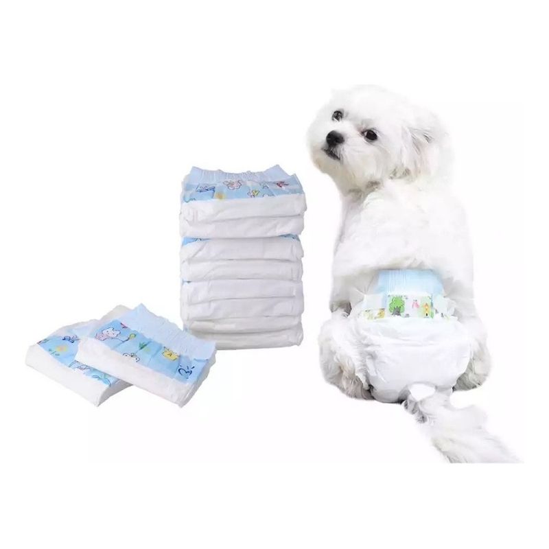 GENERICO - Pack 12 Pañales Para Mascota Super Absorbente Talla S