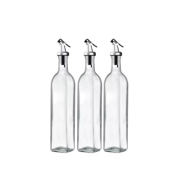 GENERICO - Pack 3 Botellas Para Aceite Vinagre Y Soya 250 Ml