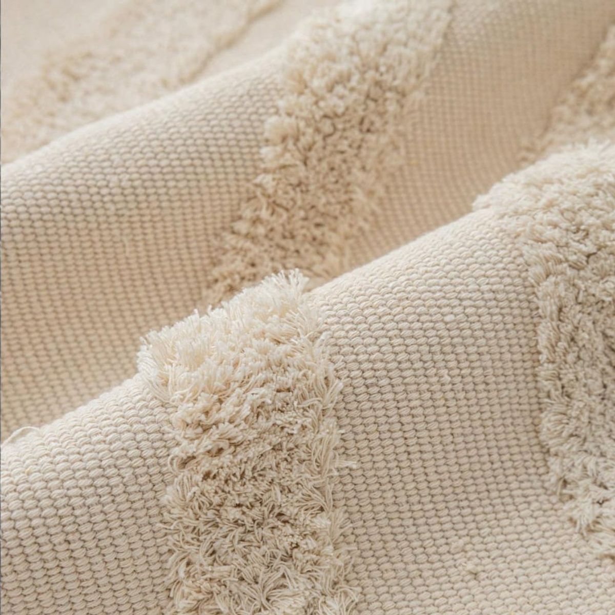 GENERICO - Alfombra Estilo Nórdico Bohemio Con Flecos 120x180 cm.