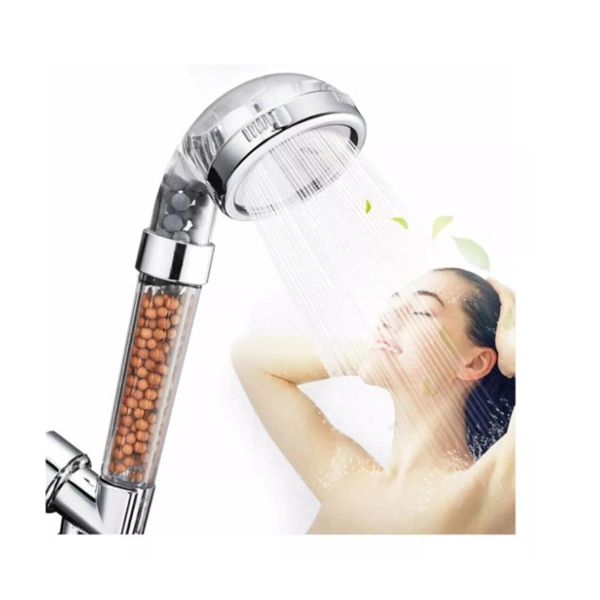 GENERICO - Cabezal Ducha Filtro Purificador Iones Negativos   Ducha Spa